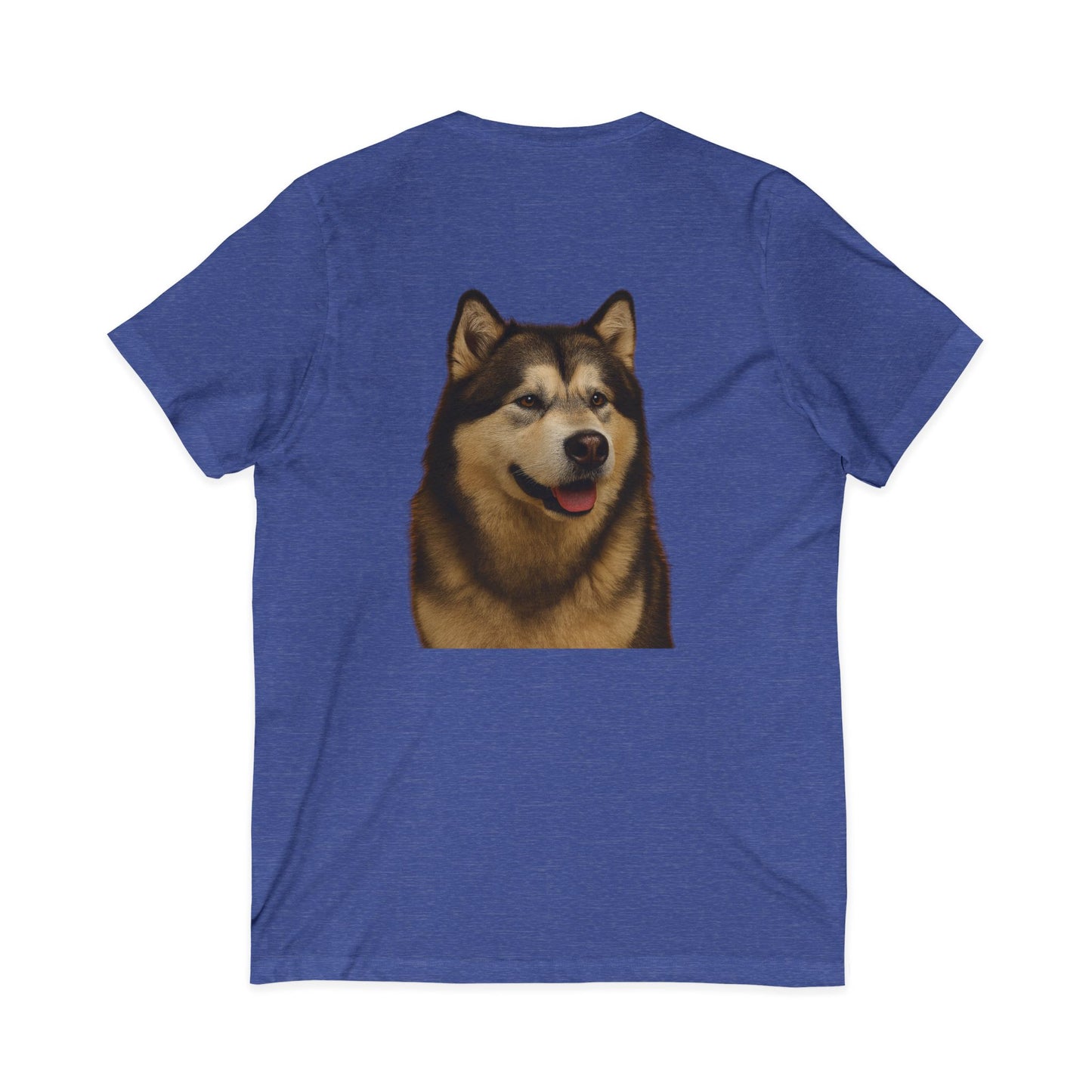Malamute Head Unisex Short Sleeve V-Neck Tee