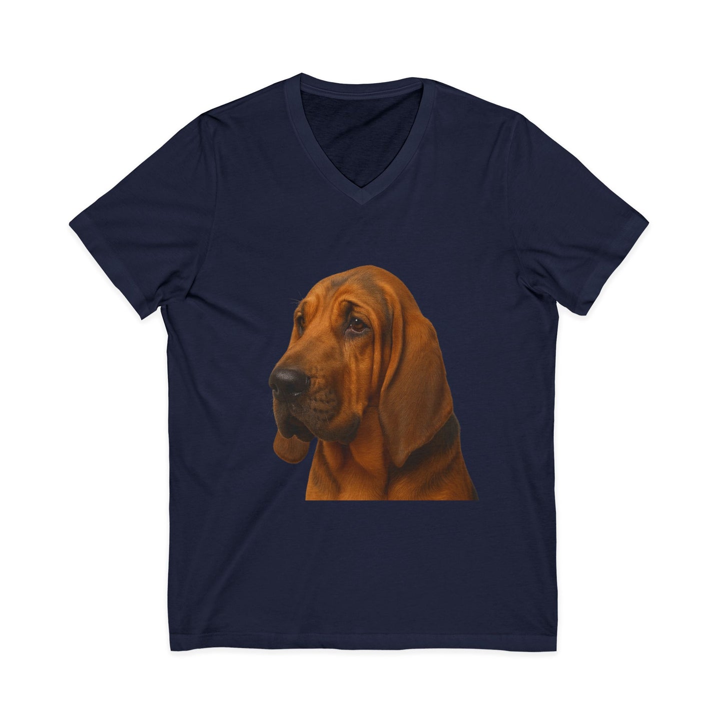 Bloodhound Head Unisex Short Sleeve V-Neck Tee