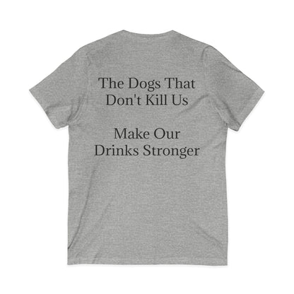 Drinks Stronger Unisex Short Sleeve V-Neck Tee