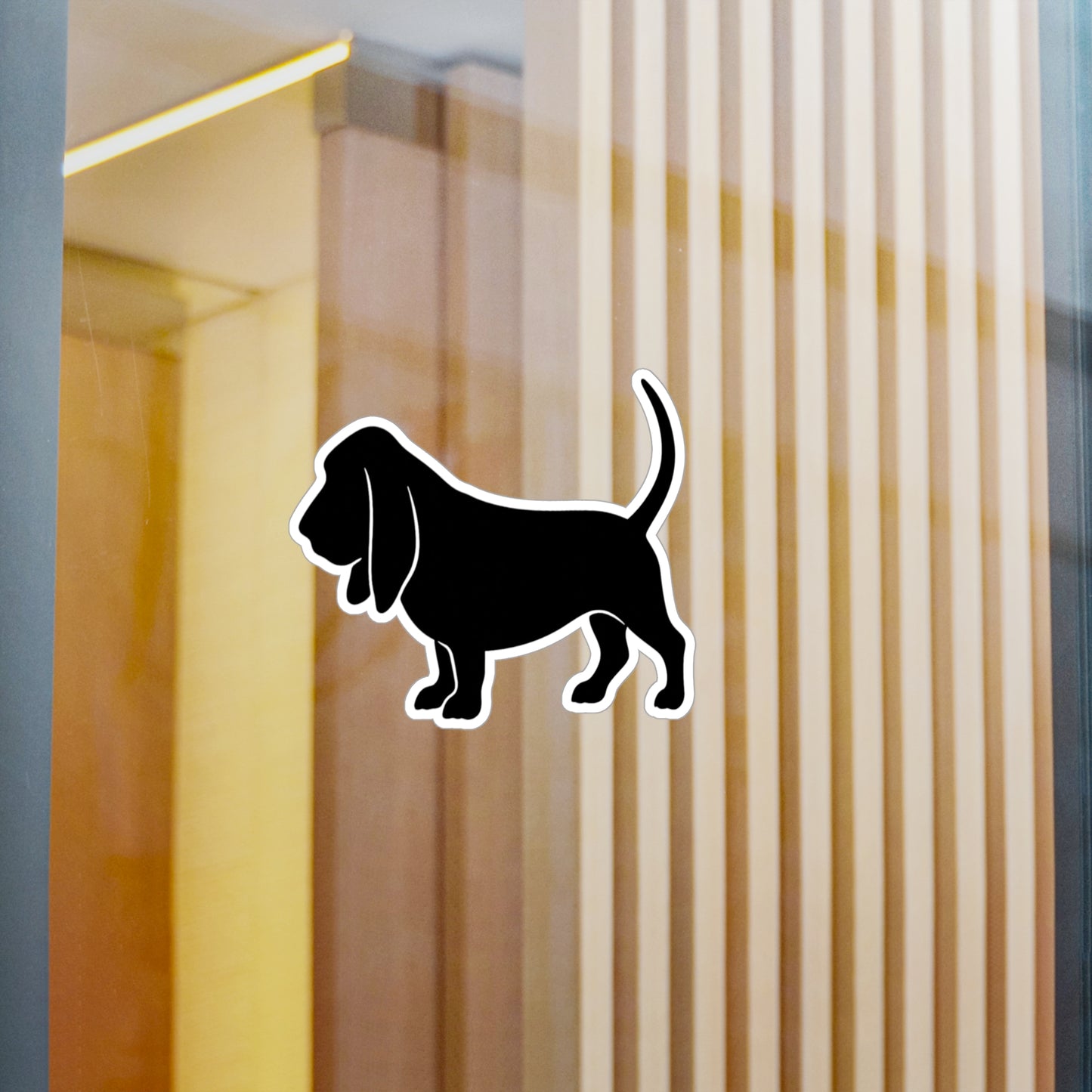Basset Hound Silhouette Vinyl Decal