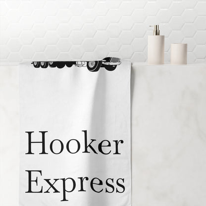 H**ker Express Heavy Tow Truck Mink-Cotton  Beach Towel