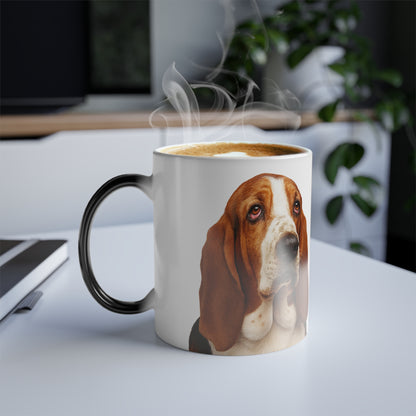 Basset Head Color Changing Mug