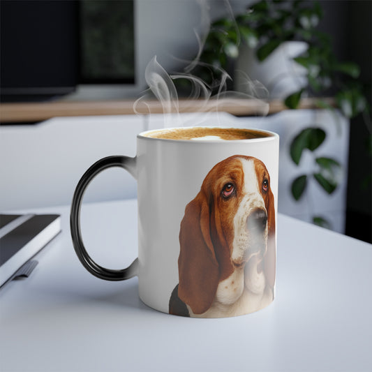 Basset Head Color Changing Mug