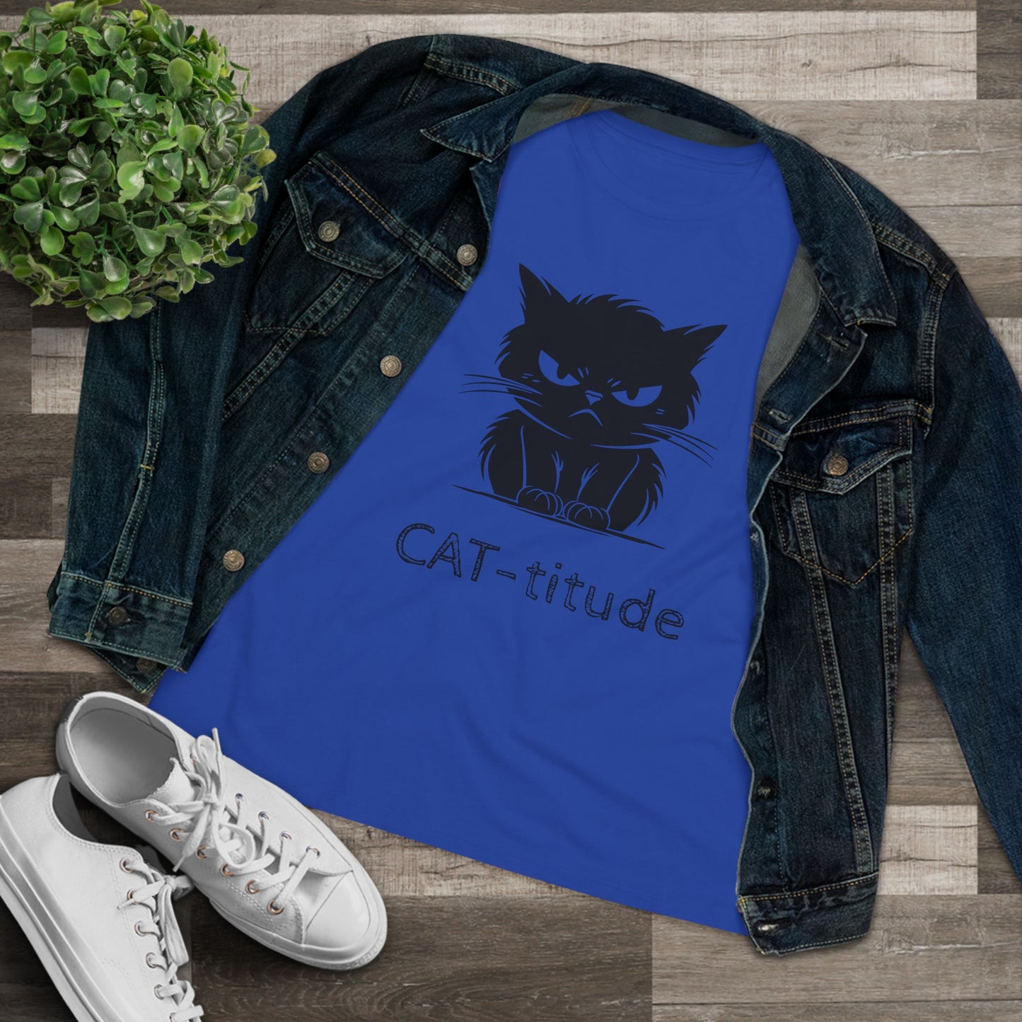 CAT-titude Women's Short Sleeve Crewneck Tee