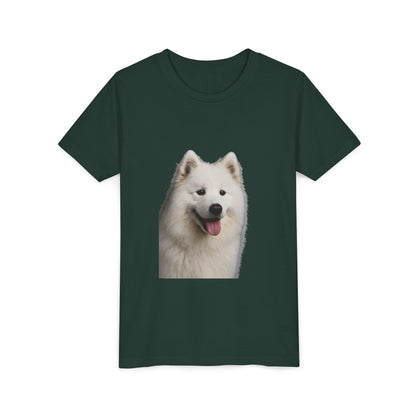 Samoyed Head Youth Unisex Short Sleeve Crewneck Tee