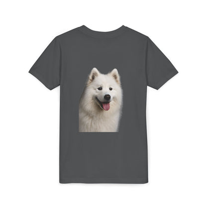 Samoyed Head Youth Unisex Short Sleeve Crewneck Tee