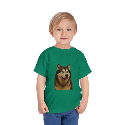 Malamute Head Toddler Unisex Short Sleeve Crewneck Tee