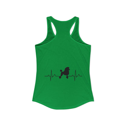 My Heart Beats For Poodles Women's Racerback Tank