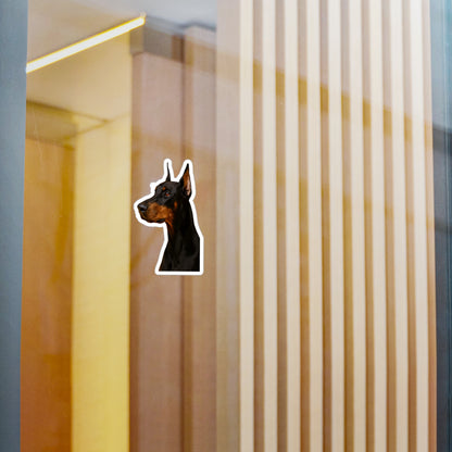 Doberman Head Vinyl Decal