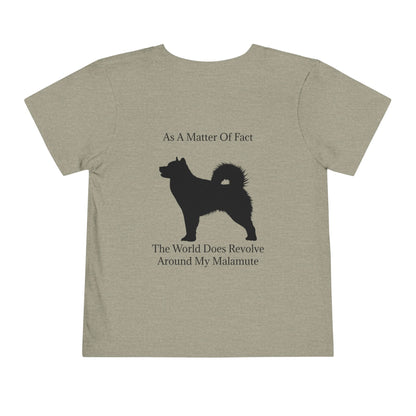 Matter Of Fact Malamute Toddler Unisex Short Sleeve Crewneck Tee