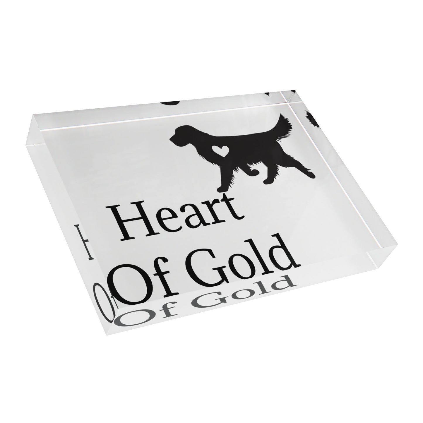 Heart Of Gold Acrylic Photo Block