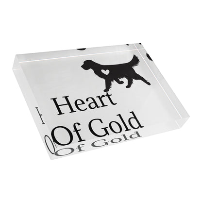 Heart Of Gold Acrylic Photo Block