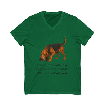 Tracking You Unisex Short Sleeve V-Neck Tee
