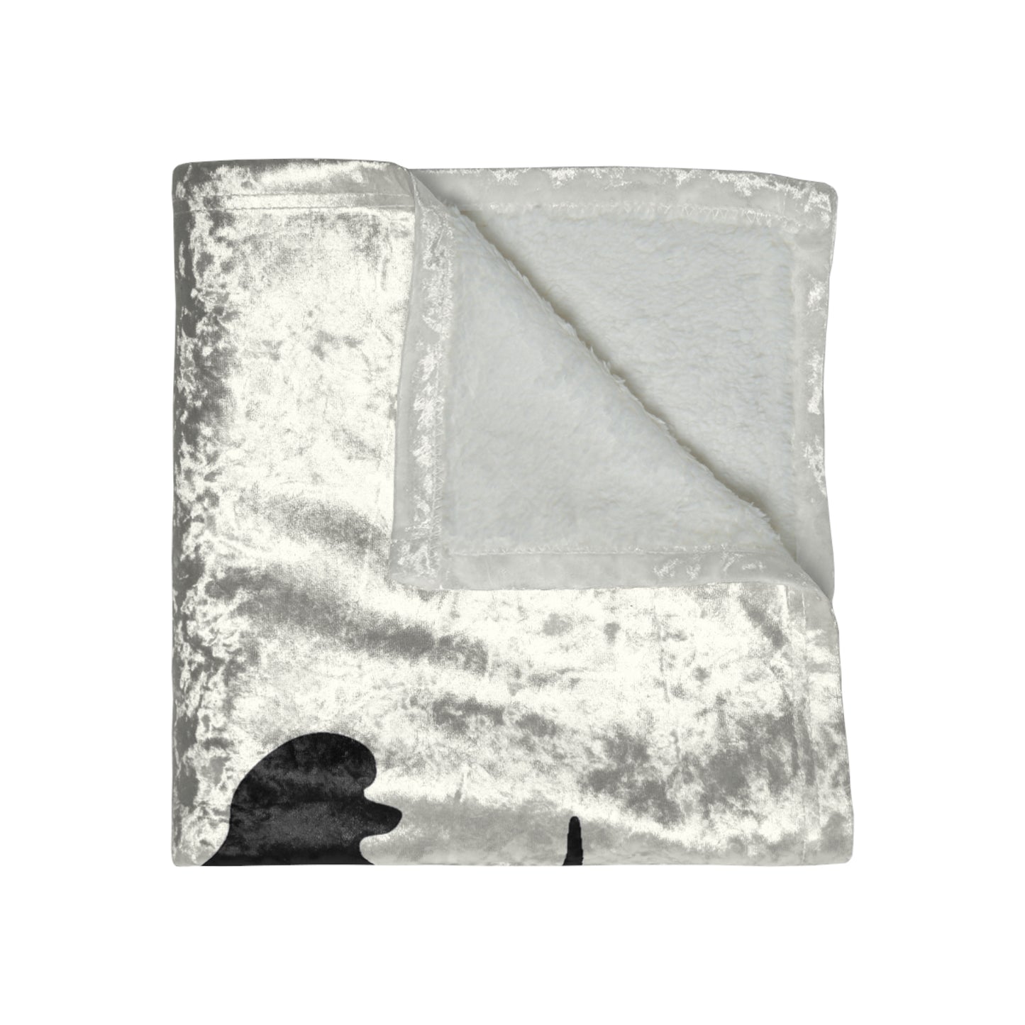 My Heart Beats For Poodles Crushed Velvet Blanket