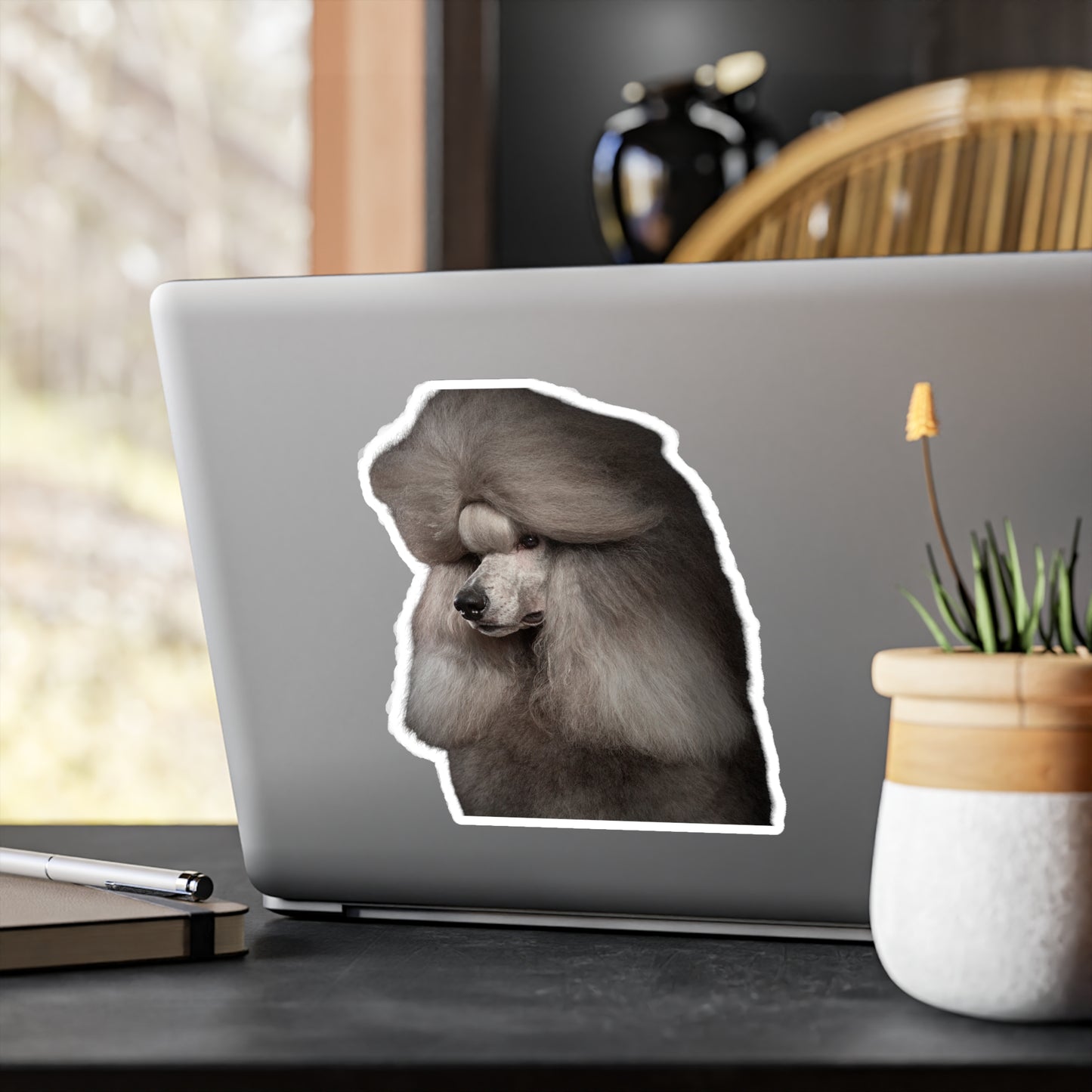 Poodle Head Vinyl Decal