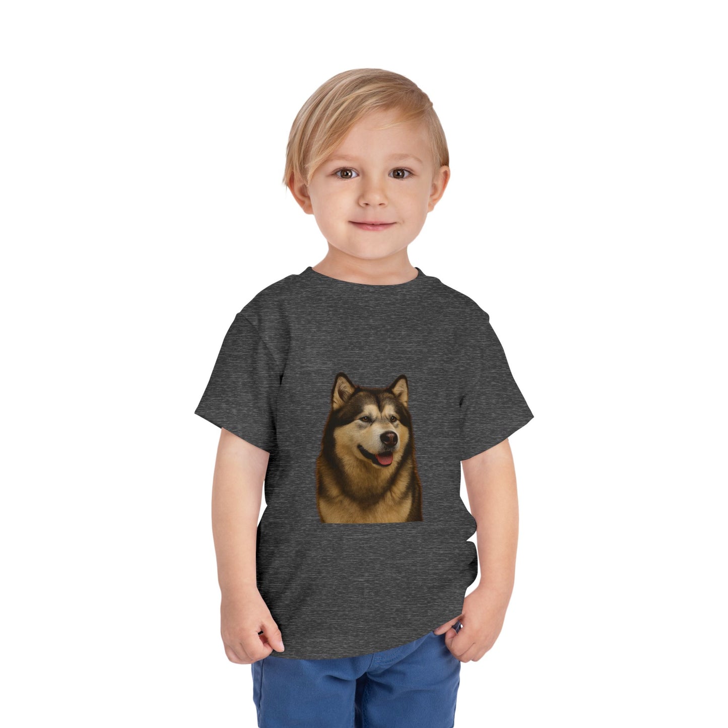Malamute Head Toddler Unisex Short Sleeve Crewneck Tee