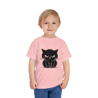 Angry Cat Toddler Unisex Short Sleeve Crewneck Tee