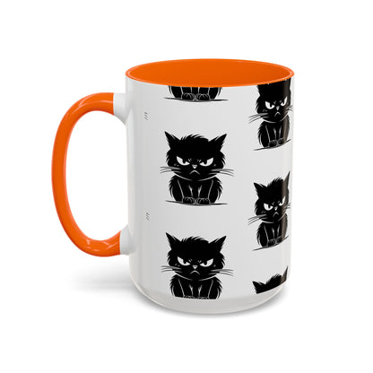 Angry Cat 2-Tone Coffee Mug