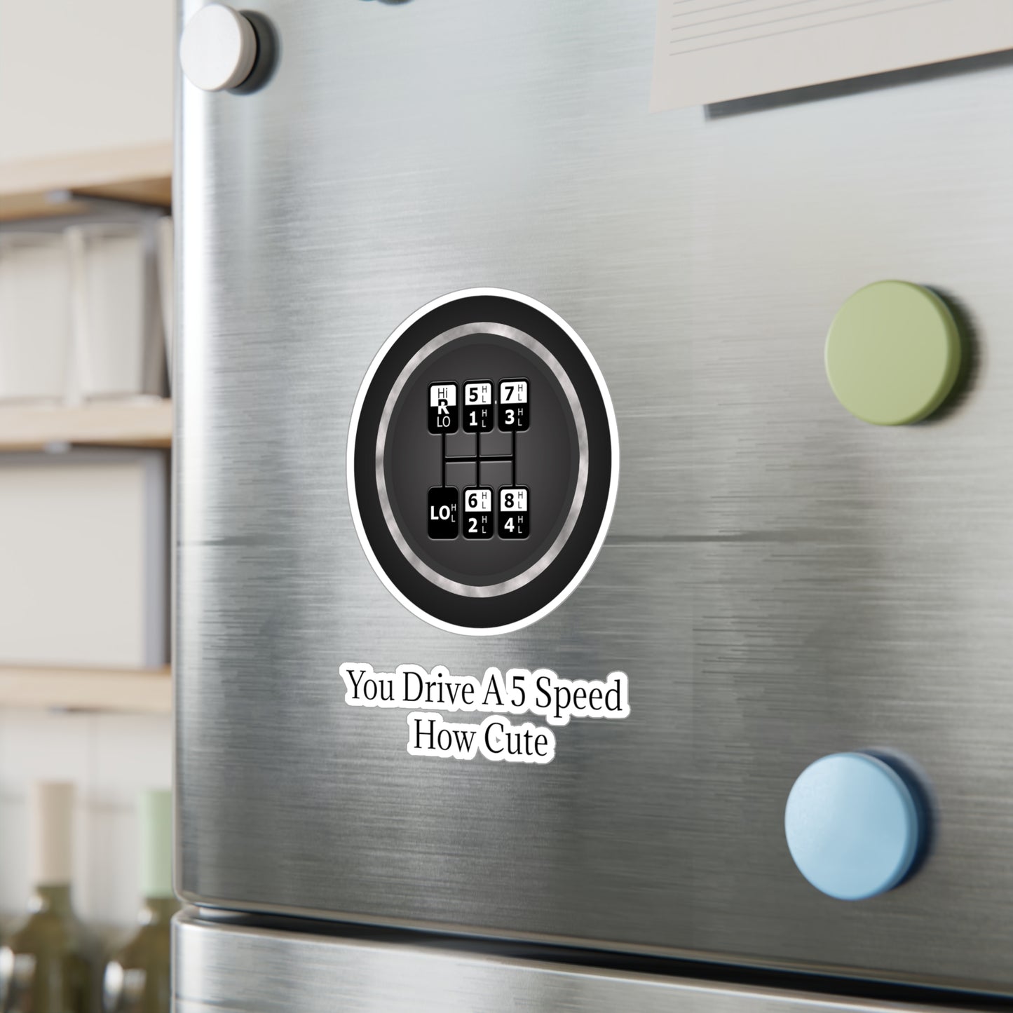 5 Speed How Cute Vinyl Decal