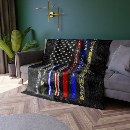 No One Fights Alone Crushed Velvet Blanket