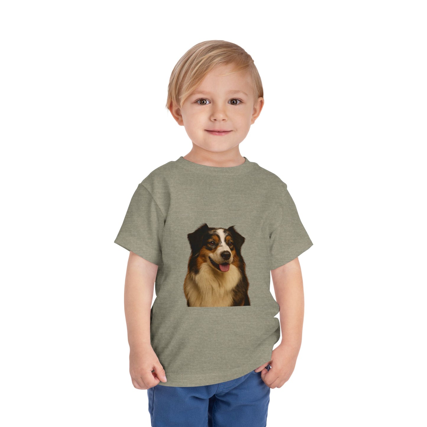 Aussie Head Toddler Unisex Short Sleeve Crewneck Tee
