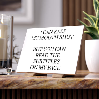 Subtitles Ceramic Photo Tile