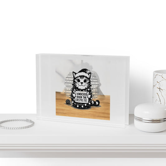 Naughty Cat Acrylic Photo Block