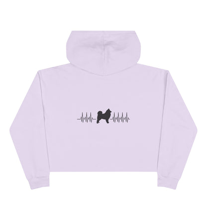 My Heart Beats For Samoyeds Women's Crop Hoodie