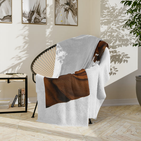 Bloodhound Head Velveteen Microfiber Blanket