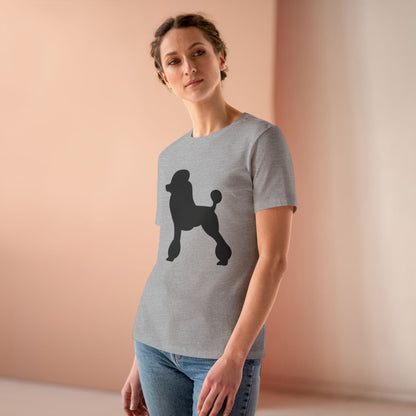 Poodle Silhouette Women's Short Sleeve Crewneck Tee