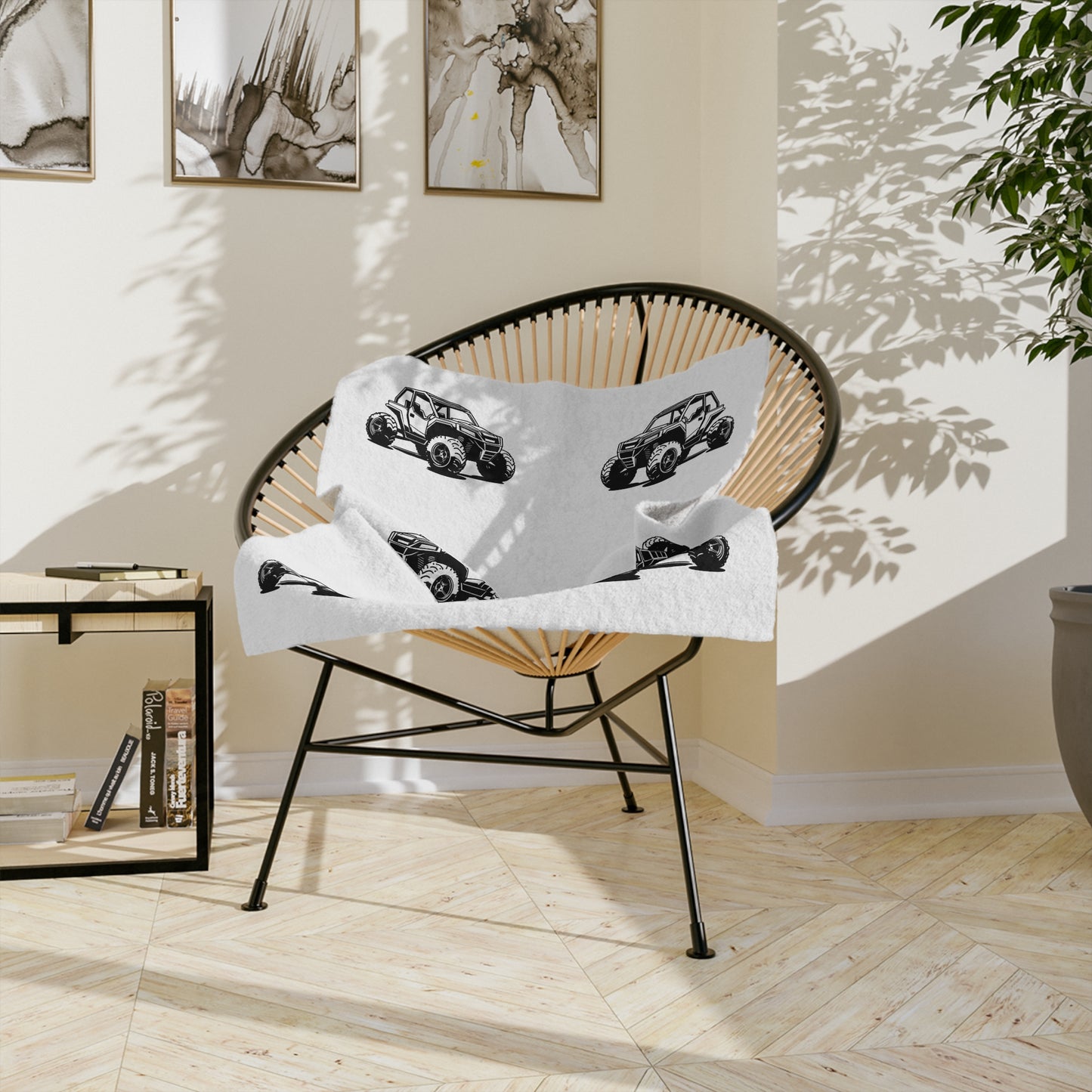 Off The Beaten Path Side By Side Velveteen Microfiber Blanket