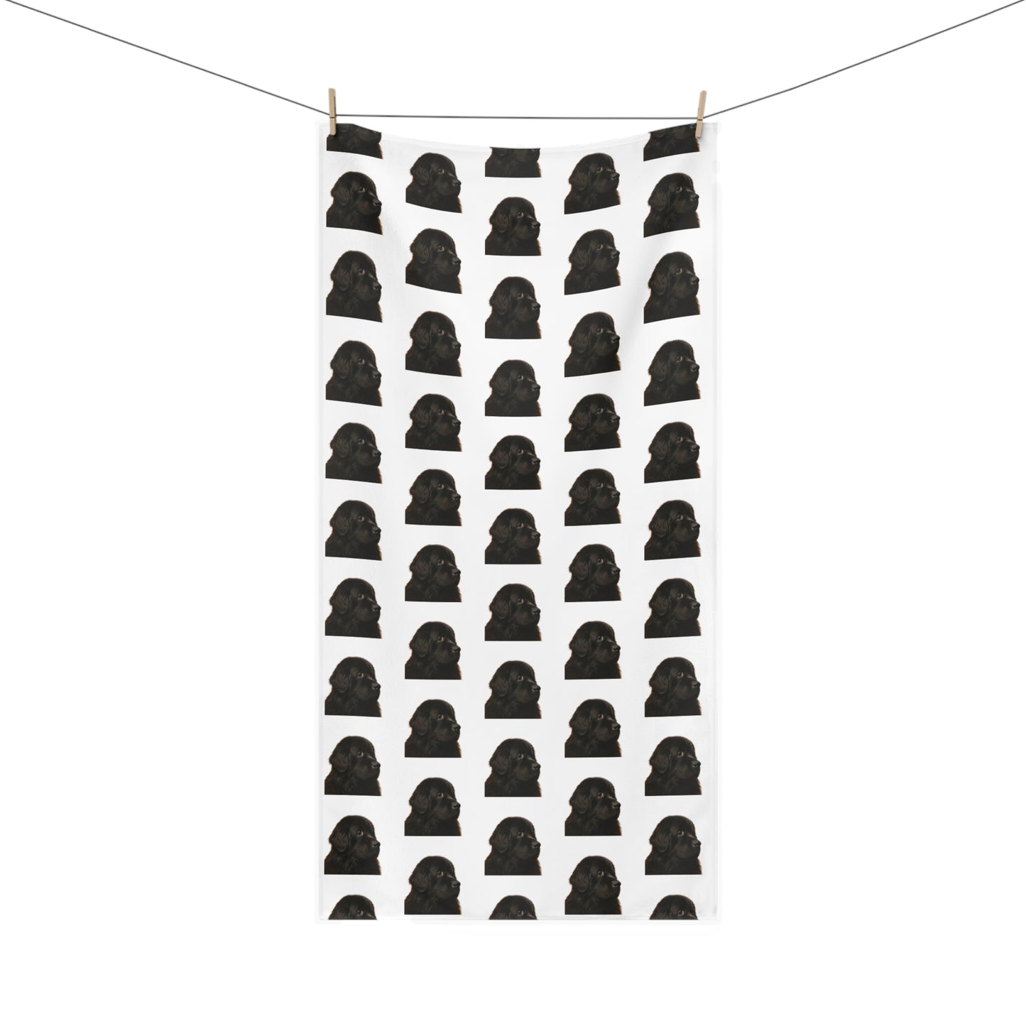 Newfie Head Mink-Cotton  Beach Towel