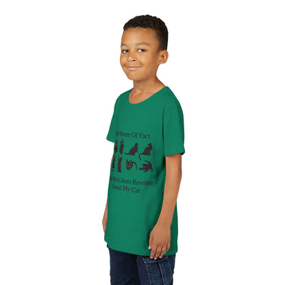 Matter Of Fact Cat Youth Unisex Short Sleeve Crewneck Tee