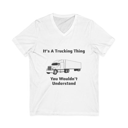 Trucking Thing Unisex Short Sleeve V-Neck Tee