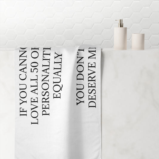 50 Personalities Mink-Cotton  Beach Towel