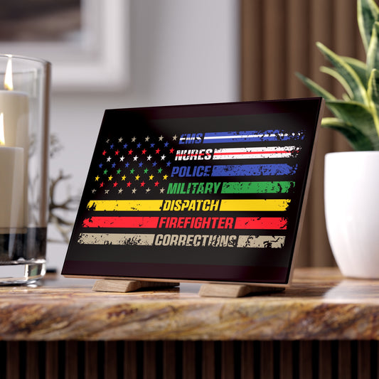 First Responder Ceramic Photo Tile