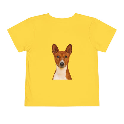 Basenji Head Toddler Unisex Short Sleeve Crewneck Tee