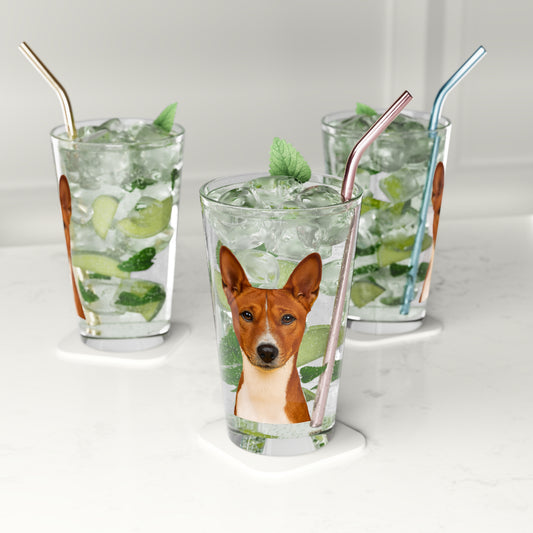 Basenji  Head Drinking Glass