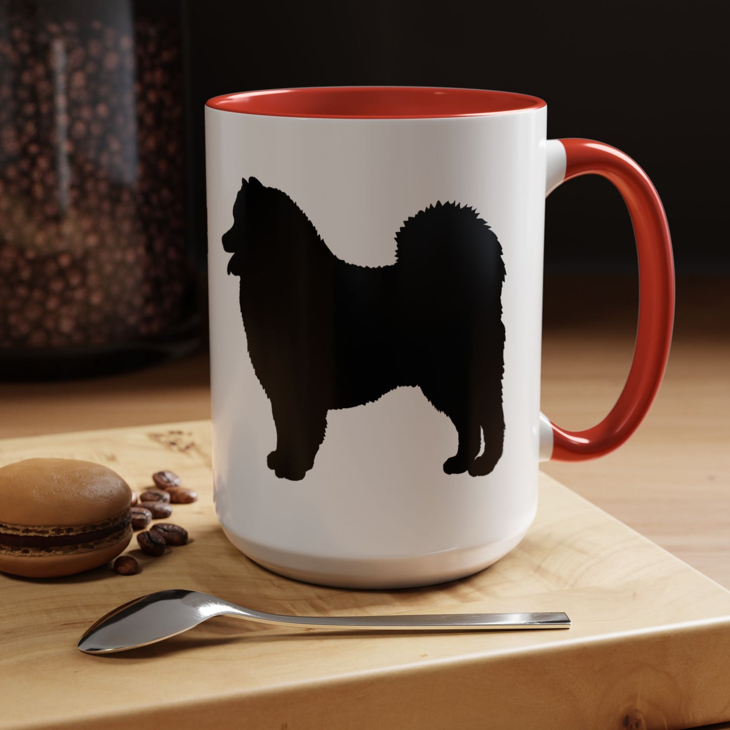 Samoyed Silhouette 2-Tone Coffee Mug