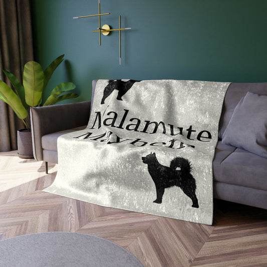 Malamute Mayhem Crushed Velvet Blanket