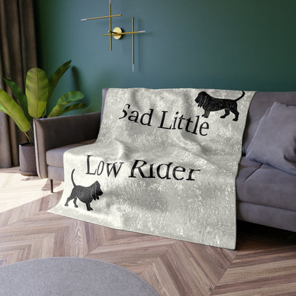 Sad Little Low Rider Crushed Velvet Blanket