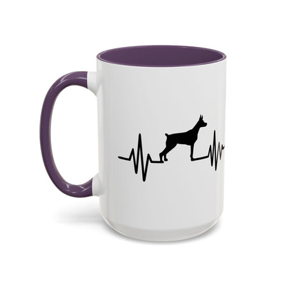 My Heart Beats For Dobermans 2-Tone Coffee Mug