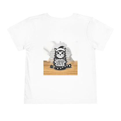 Naughty Cat Toddler Unisex Short Sleeve Crewneck Tee