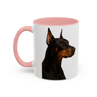 Doberman Head 2-Tone Coffee Mug