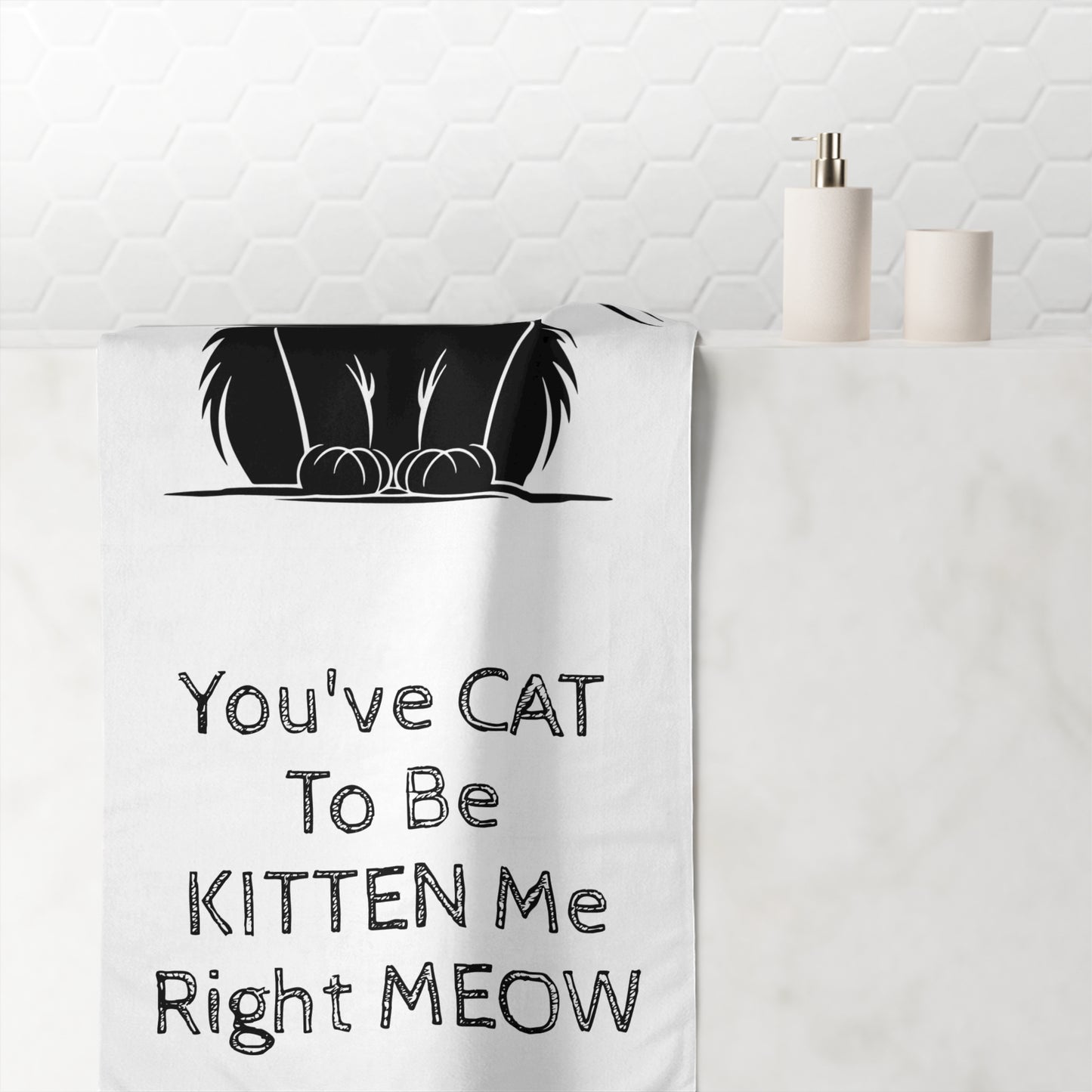 KITTEN Me Mink-Cotton  Beach Towel