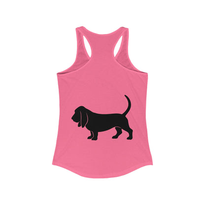 Basset Hound Silhouette Women's Racerback Tank