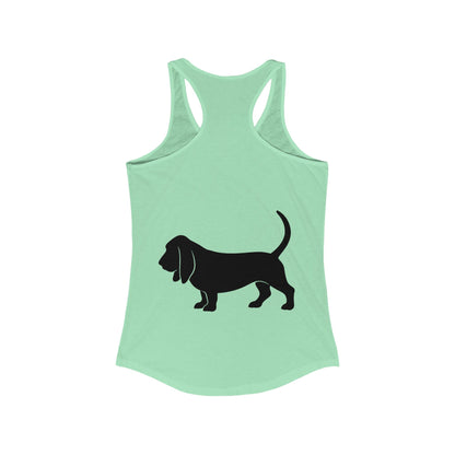 Basset Hound Silhouette Women's Racerback Tank