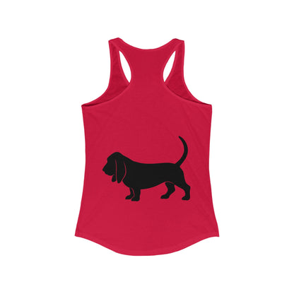 Basset Hound Silhouette Women's Racerback Tank