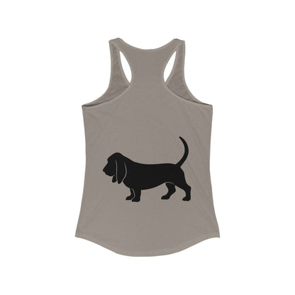 Basset Hound Silhouette Women's Racerback Tank