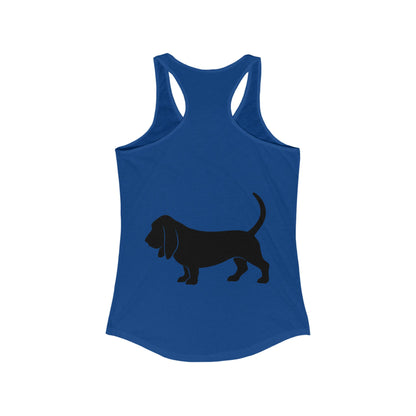 Basset Hound Silhouette Women's Racerback Tank